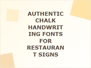 Authentic Chalk Lettering Fonts for Clean Restaurant Signs